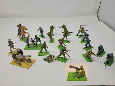 Vtg TOY SOLDIERS BRITAINS LTD DEETAIL Made In England LOT OF 21 Figures/guns • $99.99