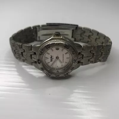 X11 Mossimo MM90107 WR30M Chrono Ladies Stainless Retro Watch Untested • $4.75