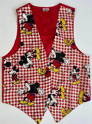 Vintage Mickey Mouse Disney Suit Vest Size Small Medium Walt Disney Co USA Made • $31.60