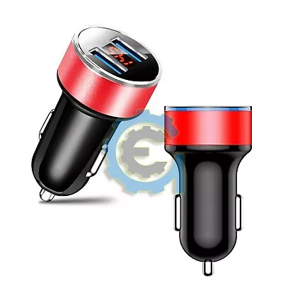 New 3.1A 2 Port USB Car Charger Dual LCD Display For IPhone Samsung LG ZTE • $4.85