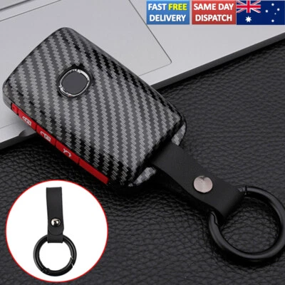 $15.99 • Buy 3 Button Carbon Fiber Car Key Shell Cover Fob For Mazda 3 CX4 CX5 CX8 Alexa AU
