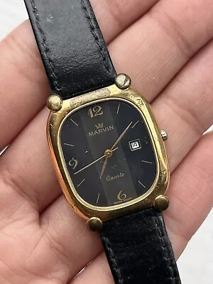 £29.99 • Buy Vintage Marvin Tank Gold Plated 29mm Unisex Watch