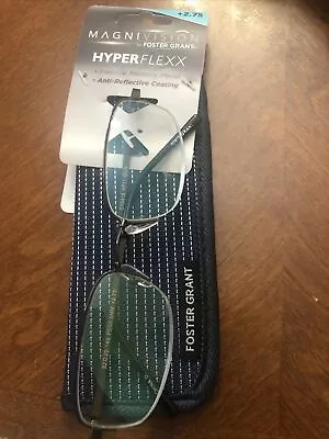 Foster Grant Hyperflexx  Magnivision  Reading Glasses Semi Rimless  2.75 F 12 • $12