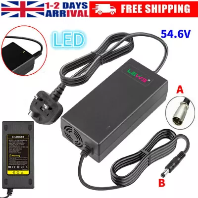 48V Charger Li-ion Lithium 54.6V For 13 Series Battery 48Volt /RCA Leto/XLR • £14.99