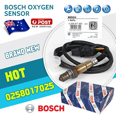 BOSCH 0258017025 Wideband Oxygen Sensor LSU 4.9 O2 UEGO PLX AEM 30-2004 AU • $87.99