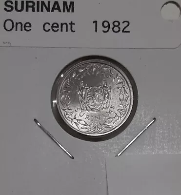 Suriname 1982 1 Cent Aluminum Coin  BU • $2.95