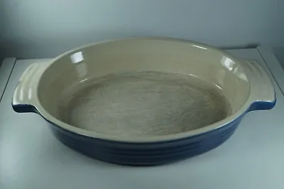 Vintage Le Creuset Small Blue Stoneware Oval Casserole Dish 25cm X 16cm • £16.95