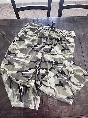 Open Trails Mens Sleep Pants 3XL Camo Pajama Wear Fleece Elastic Waist (M2) • $12