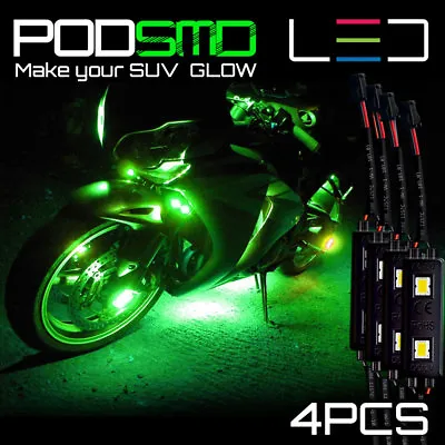 Rock LED Light Motorcycle Green Glow Underbody Neon Kit For Kawasaki Ninja 300 • $9.95
