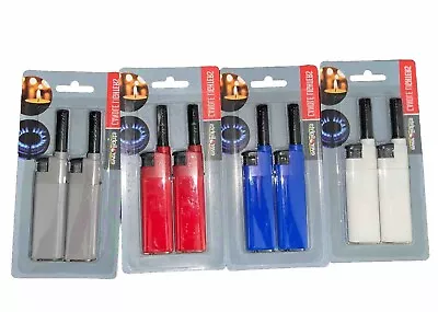 2 X Kitchen Lighters Gas Cooking BBQ  Refillable Cig Camping Electronic Candle • £2.95