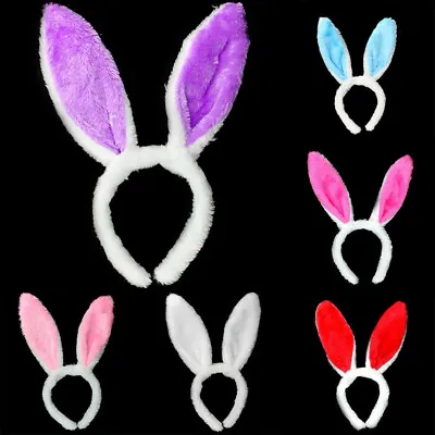 Easter Adult Children Rabbit Ear Headband Plush Fluffy Hairband Hair Accessories • £1.19