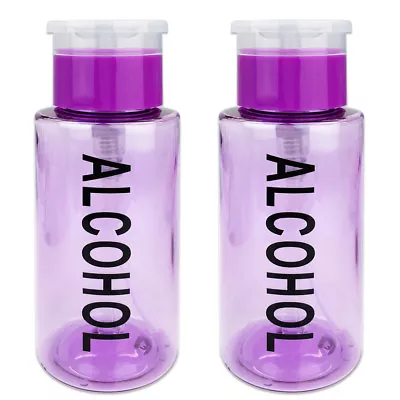 Pana 7oz Alcohol Labeled Pump Dispenser Bottle W/Flip Top Cap - Purple 2pcs • $8.99