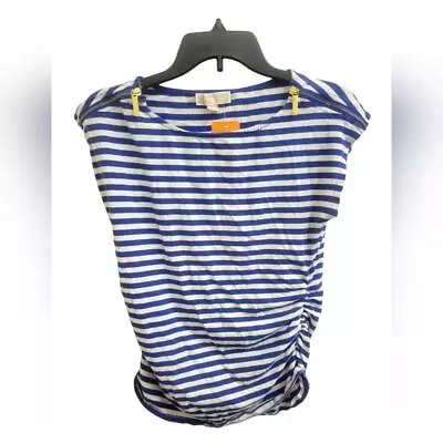 Michael Kors Women's Large Blue Striped Tee • $15