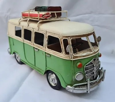 £10 • Buy Metal VW Camper Van Model Green / White 