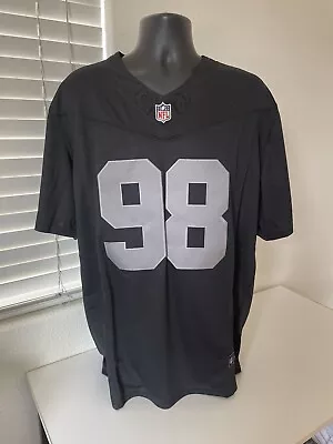 Las Vegas Raiders Maxx Crosby #98 Game Jersey Stitched Black Men’s 4XL • $69.95