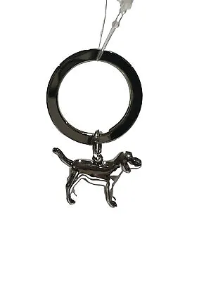 Victoria’s Secret Pink Mini Dog Charm Keychain Silver Color New • $14.99