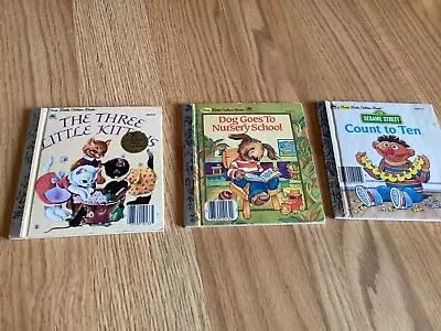 Lot Of 3 FIRST Little Golden Books Small Sized Book Vintage. 1970 ‘82 ‘86 • $5