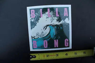 Billabong Surfboards Pink Teal Big Wave Australia V50B Vintage Surfing STICKER • $18