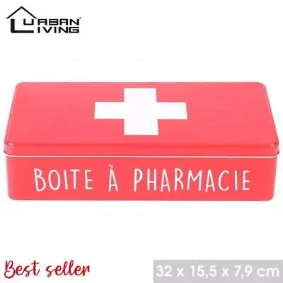 First Aid Red Metal Medicine Box • £3.99