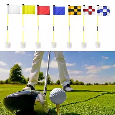 £60.17 • Buy Premium Golf Flag Stick Backyard Cup Hole Folding Flagstick Course Set