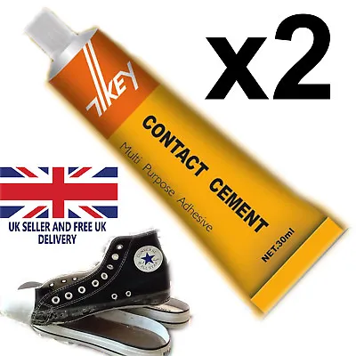 £5.49 • Buy Contact Cement Glue Adhesive Rubber Leather Fabrics Patch Sole Heel Shoe Repairs