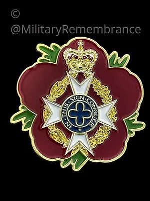Royal Army Chaplains' Department RAChD Remembrance Flower Lapel Pin (P43) • £9.50