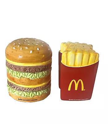 Vintage McDonald's Salt & Pepper Shakers Cheeseburger & French Fries 2002 Giftco • $19.99