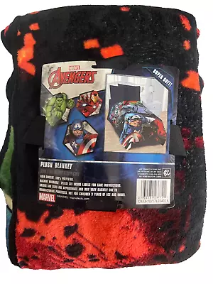 Marvel Avengers Plush 62 X 90 Inches Twin Throw Blanket • $21.99