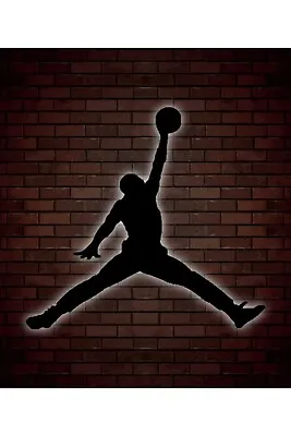 Michael Jordan Led Sign  Jumpman Air Jordan Decor Wall Hang For Sneakerheads  • $70.90