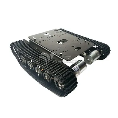 TS100 Metal RC Robot Tank Car Chassis Shock Absorption Car+12V 330RPM For Arduin • $82.66