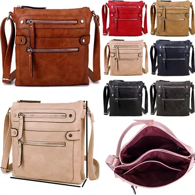 £15.94 • Buy Ladies Cross Body Bag Messenger Large Over Shoulder Satchel Handbag Long Strap