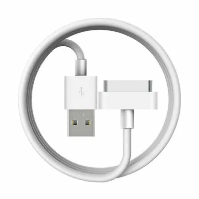 1M 30 Pin Cable USB Data Sync Charging Charger Lead For Apple IPhone IPad IPod • £2.94