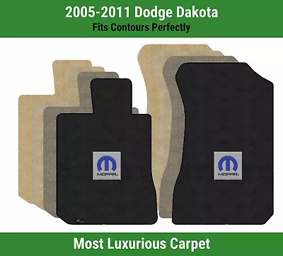 Lloyd Luxe Front Row Carpet Mats For 2005-2011 Dodge Dakota W/Blue M-Mopar Logo • $226.99