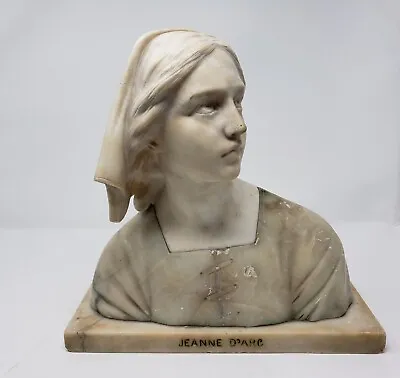 Jeanne D'Arc Italian Marble Bust Sculpture By Prof G. Besji Joan Of Arc • $1395