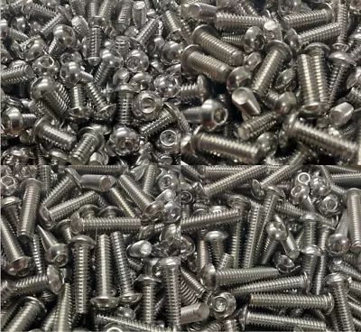 1/4-20 Button Head Socket Cap Screws Allen Bolts Hex Drive Stainless Steel 18-8 • $7.95