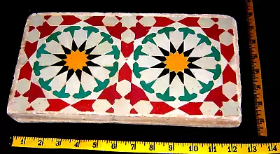 Lg. Antq Terracotta Spanish Moroccan Pottery?? Tile 12  1/8  X 6  1/2  X 1  1/4  • $249.75