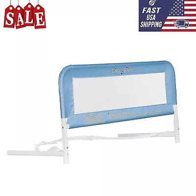 Dream On Me Hide Away Safety Bed Rail For Kids Baby Security Mesh Blue • $28.99