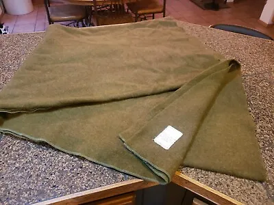 $48 • Buy Vintage Wool Blanket No. 36 Peerless Woolen Mills Military Virgin Wool Blanket 