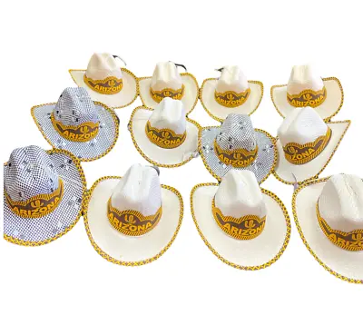 Set Of 12 Mexican Mini Palm Hats  Car  Decor Suction Cup  Sombrero  Arizona • $42