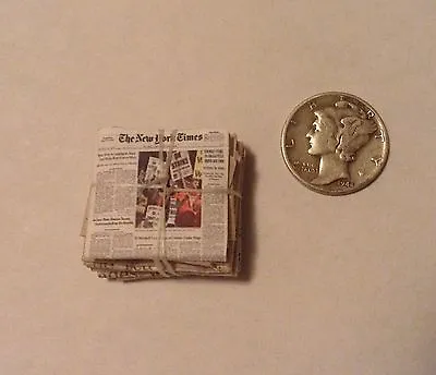 1:24 Miniature Dollhouse Newspaper Recycling Artisan Stack Of Papers Room Box • $6.25