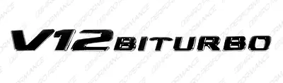 Gloss Black Emblem Badge Logo Letters For Mercedes-Benz V12 Biturbo SL65 S65 AMG • $19.99