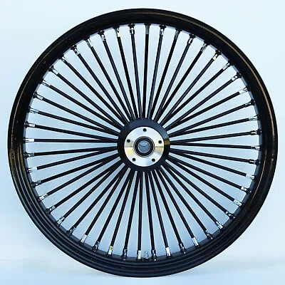 Black 48 King Spoke 30  X 4  Front Dual Disc Wheel For Harley & Custom Models • $786.59