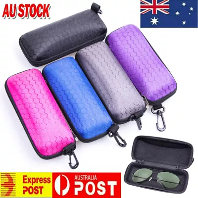 $9.55 • Buy Portable Zipper Sunglasses Carry Case Eye Glasses Clam Hard Shell Protector Box