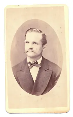 1880s 1890s Antique Cabinet Card Mustache Man Peter Kolhbeck New York • $11.99