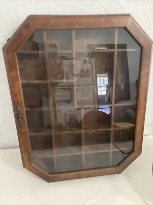 Vintage Knick Knack Cabinet 14 3/4x11 5/8x 1.5” Deep Ohio State “O” Shaped • $69.99