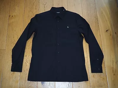 £395 Raf Simons Embroidered R Cotton Tailored Dress Shirt Black 52 42 Large • £79.99