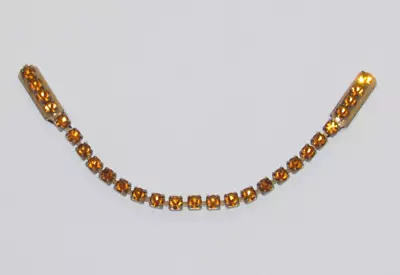 Vintage Amber Rhinestone Sweater Guard Clip • $11.95