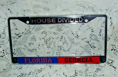 Florida / Georgia  House Divided Chrome License/tag  Plate Frame 6  X 12  New • $20.99