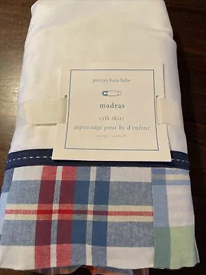 Pottery Barn  Kids ~ Madras Crib Skirt ~ Organic Bedding • $35