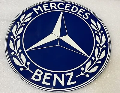 12in Mercedes Benz Dealer Sign Vintage Style Heavy Steel Sign Pump Plate • $49.99